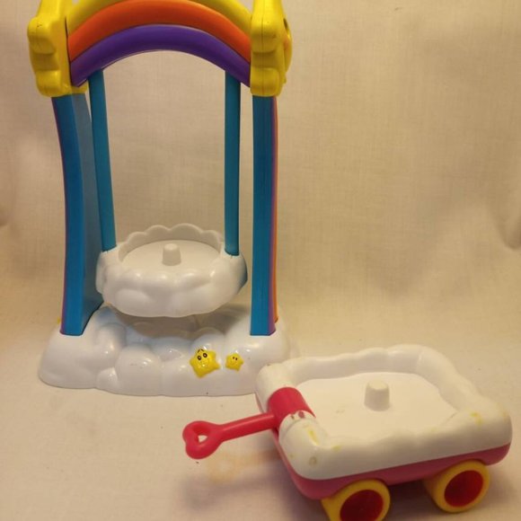 Vintage Care Bears with Rainbow Cloud Swing & Clou - Picture 2 of 8